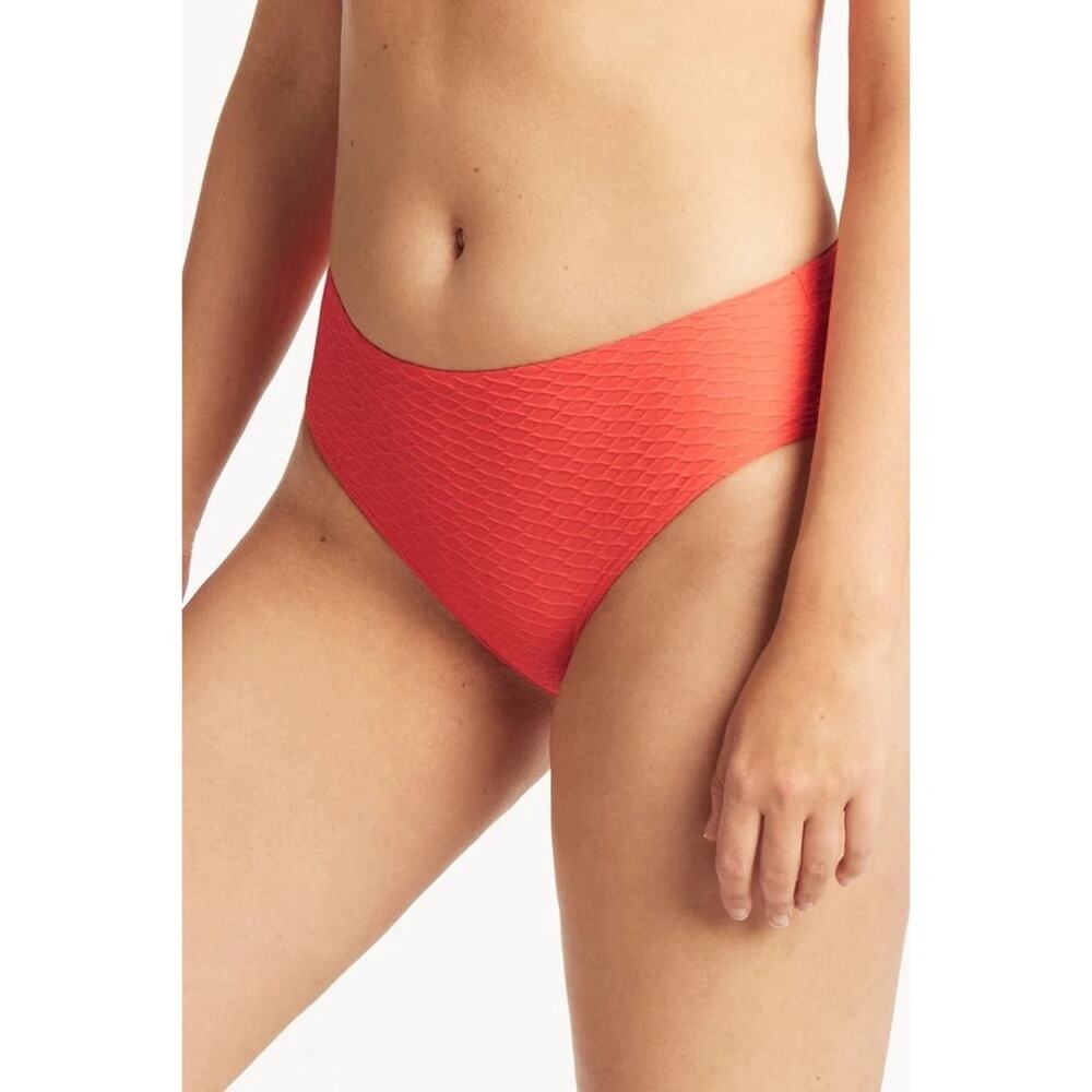 Sea Level Tangerine Honey Comb Bikini Bottom Nwot